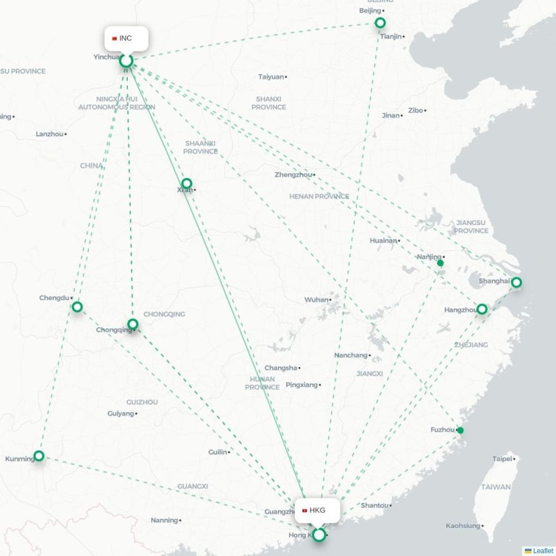 INC - HKG route map