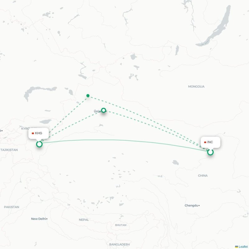 INC - KHG route map