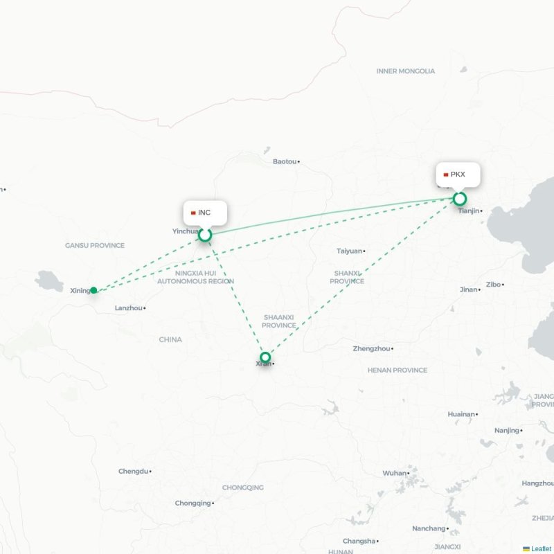 INC - PKX route map