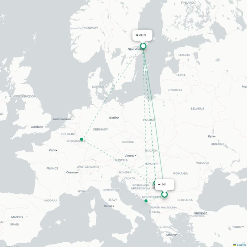 INI - ARN route map