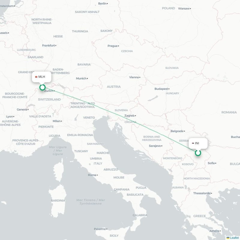 INI - MLH route map