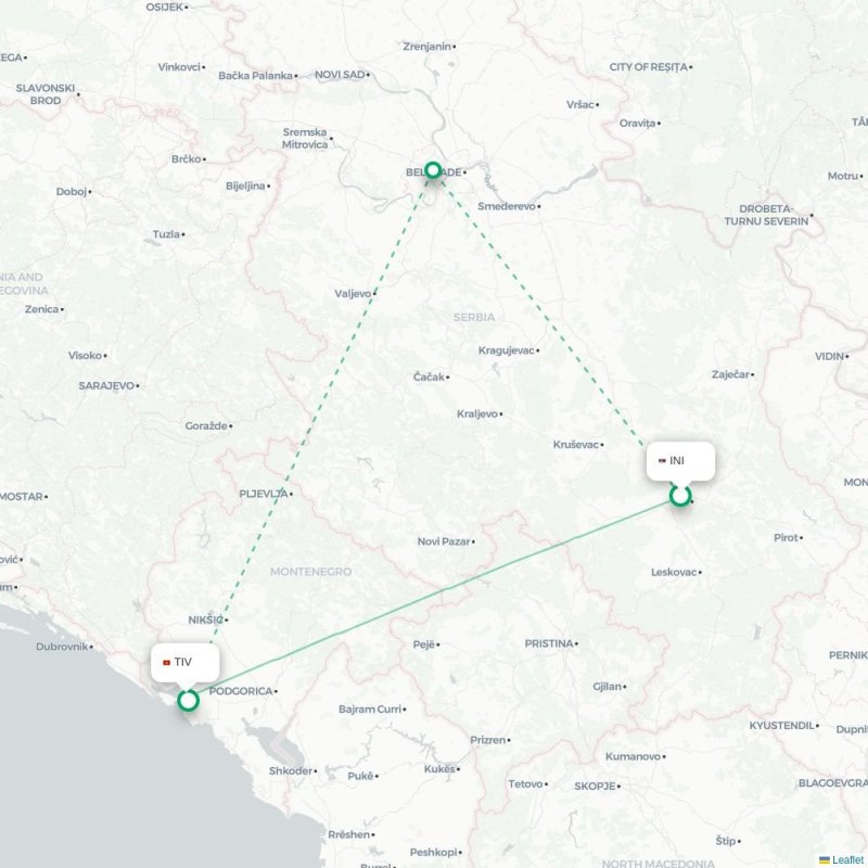 INI - TIV route map