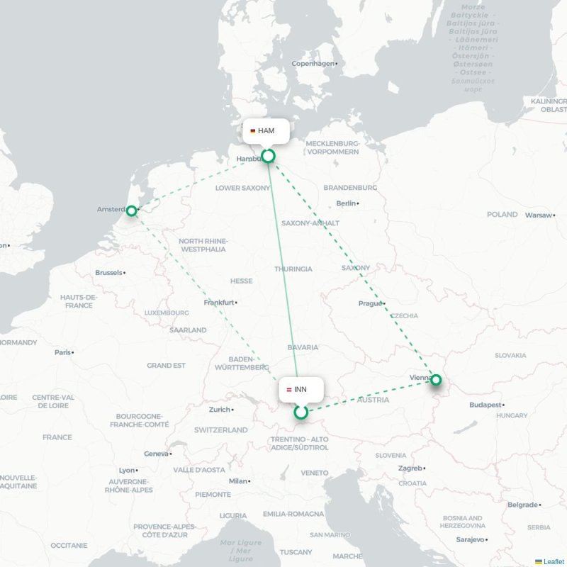 INN - HAM route map