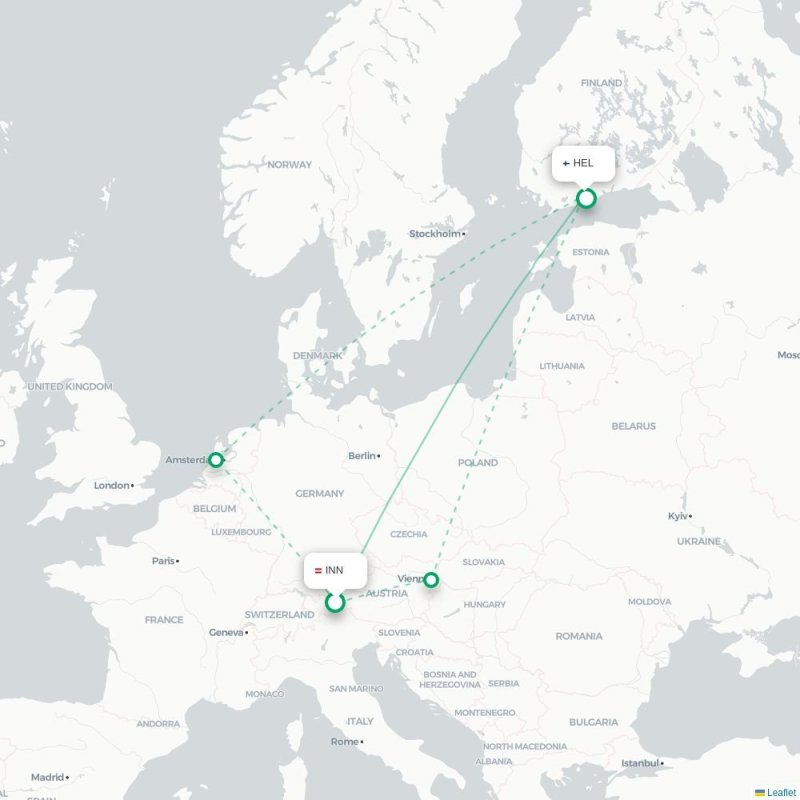 INN - HEL route map