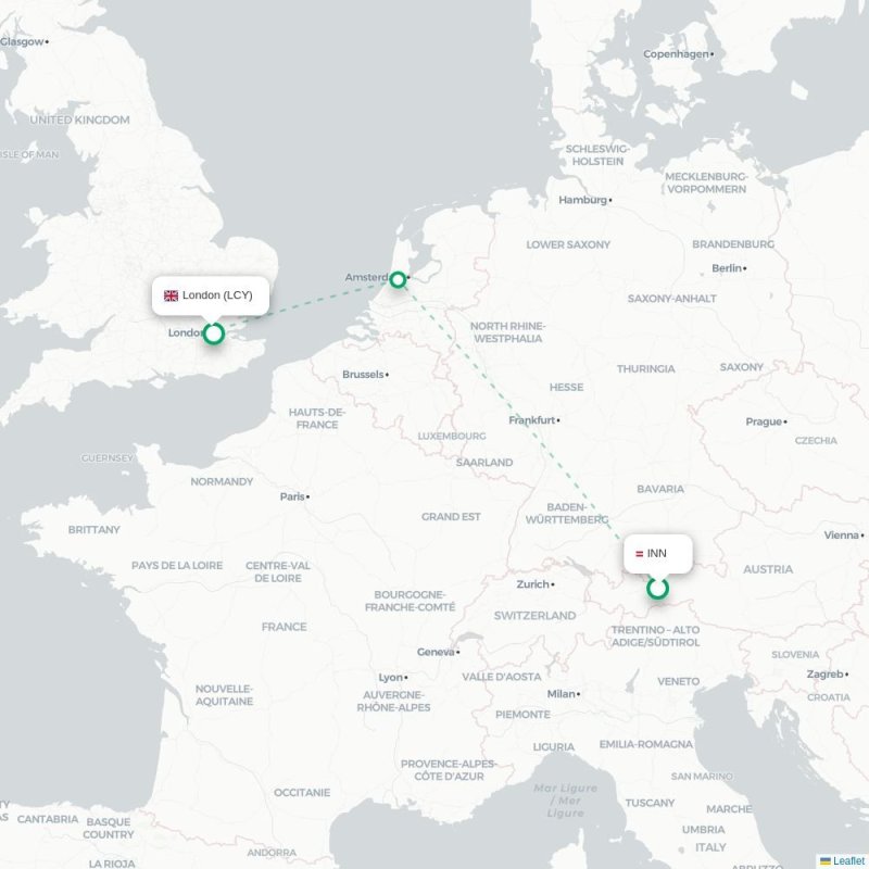 INN - LCY route map