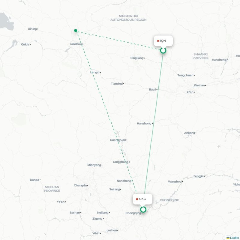 IQN - CKG route map