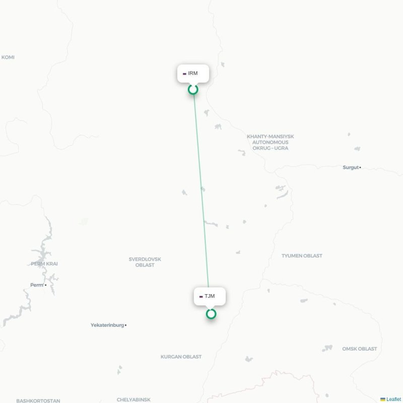 IRM - TJM route map