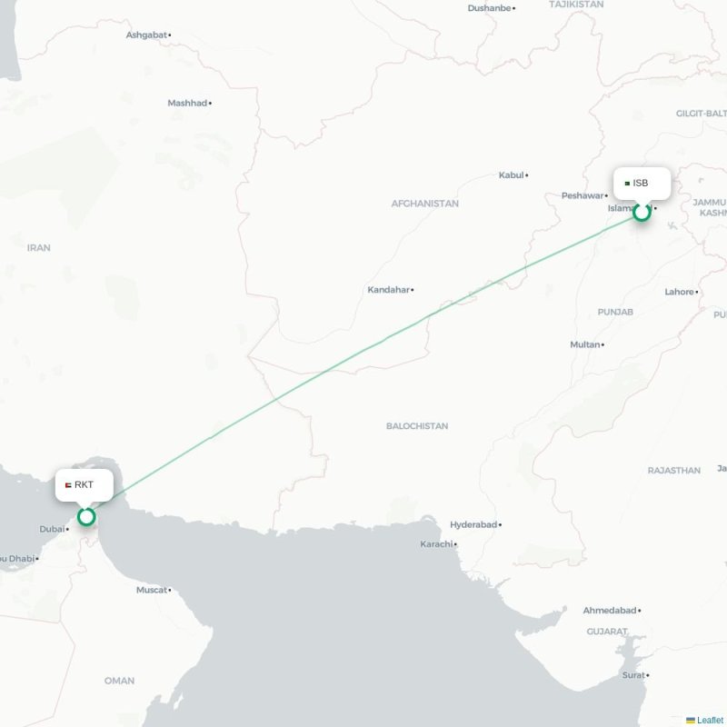 ISB - RKT route map