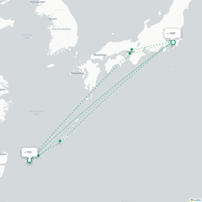 ISG - HND route map