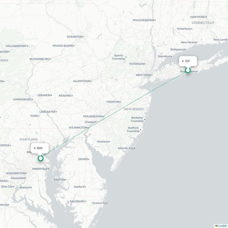 ISP - BWI route map