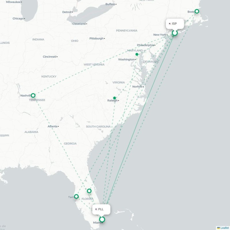 ISP - FLL route map