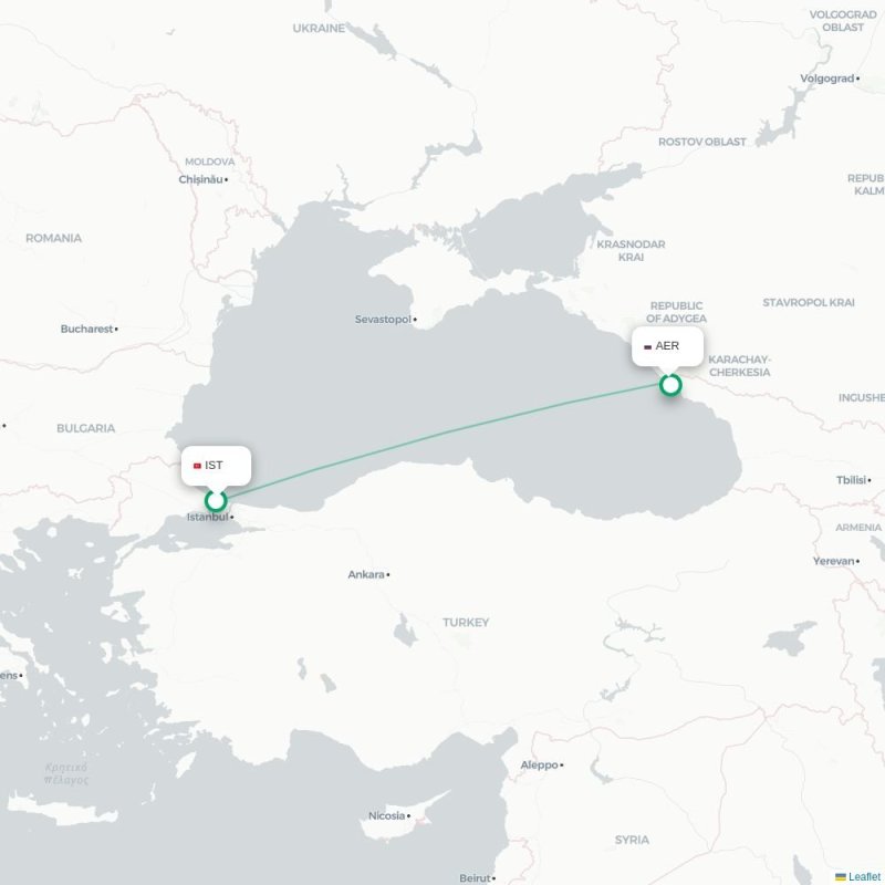 IST - AER route map