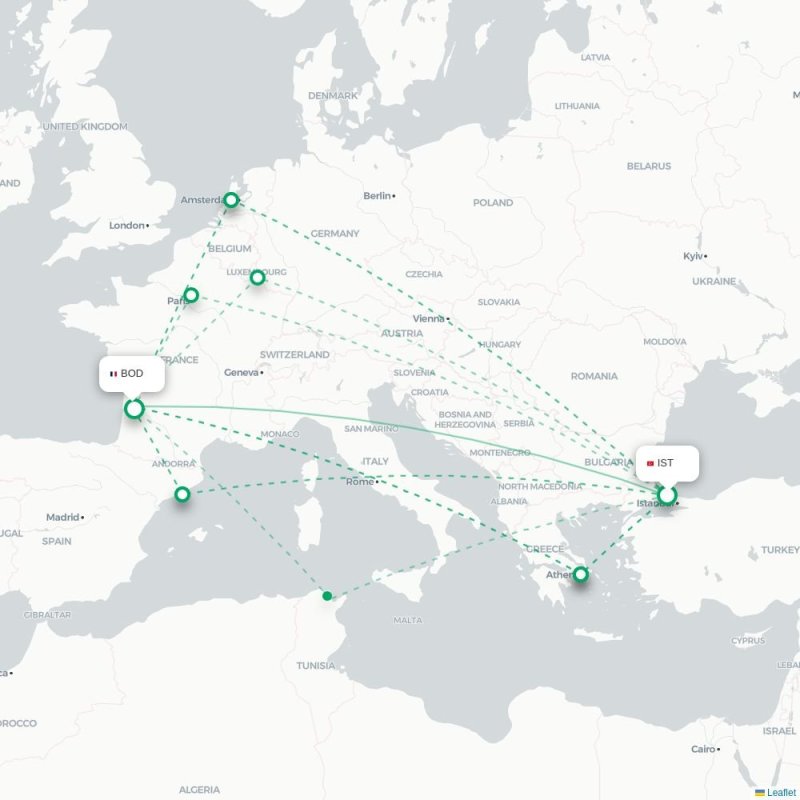 IST - BOD route map