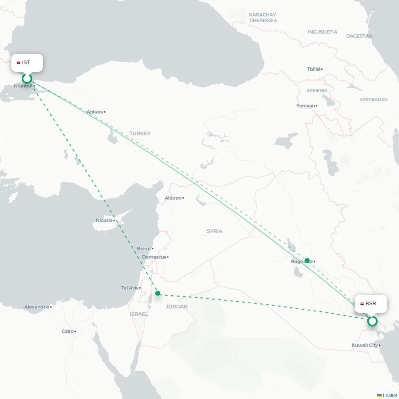 IST - BSR route map