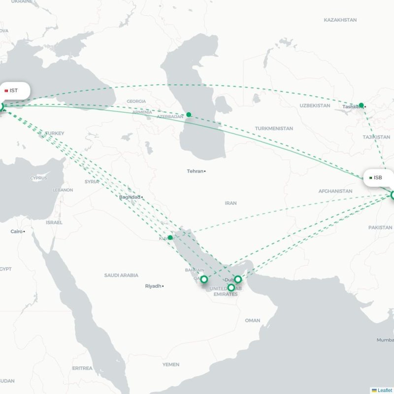 IST - ISB route map