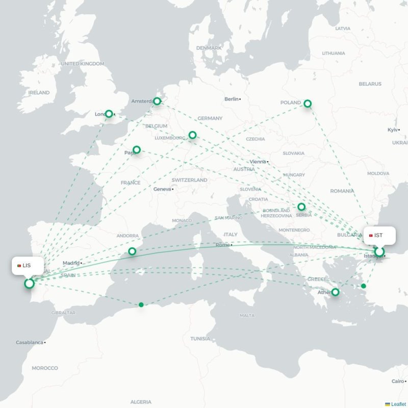 IST - LIS route map