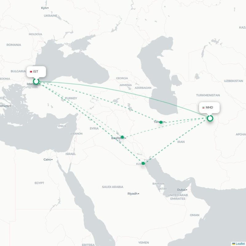 IST - MHD route map