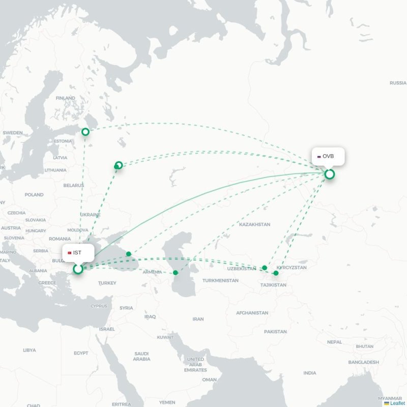 IST - OVB route map