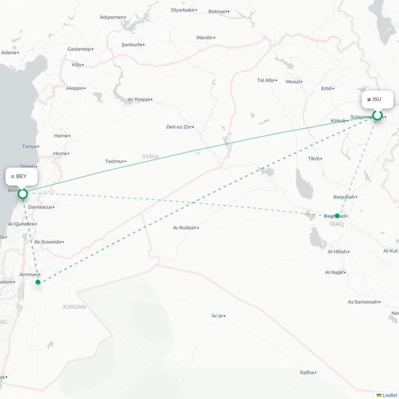 ISU - BEY route map