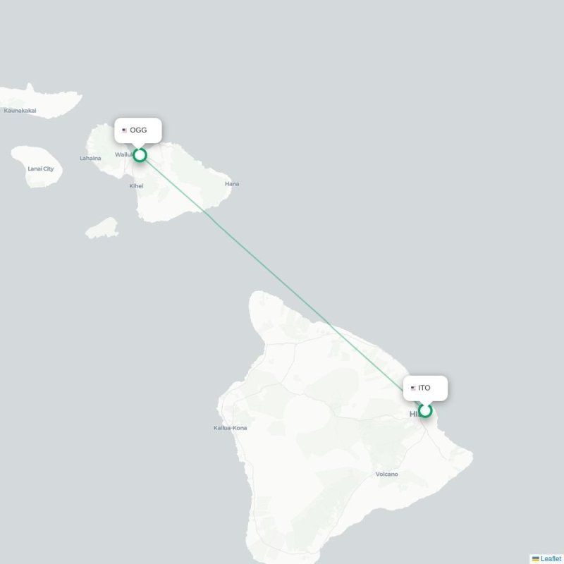 ITO - OGG route map