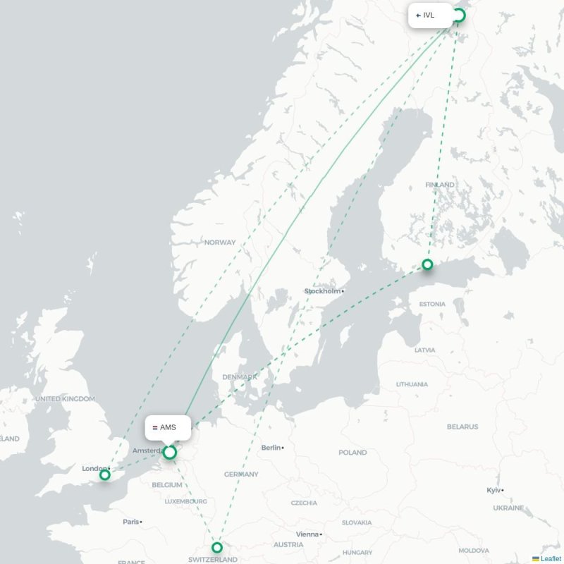 IVL - AMS route map