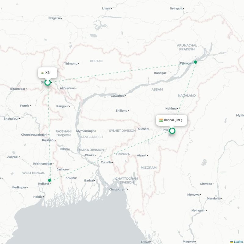 IXB - IMF route map