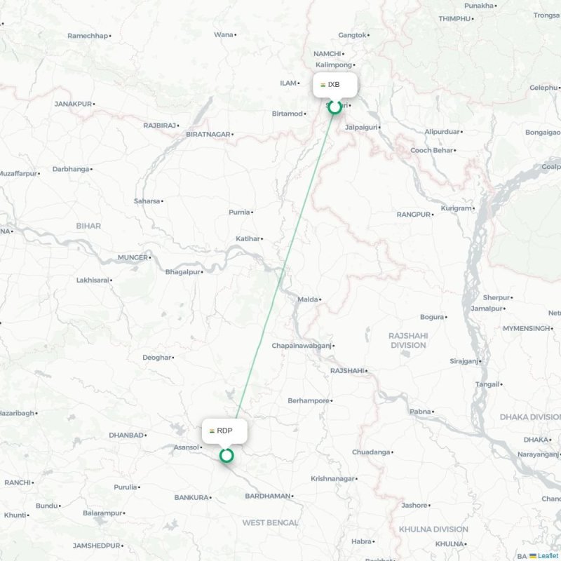 IXB - RDP route map