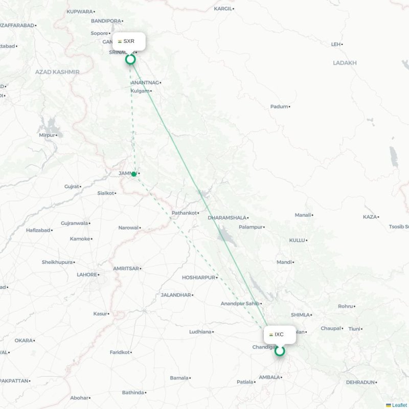 IXC - SXR route map