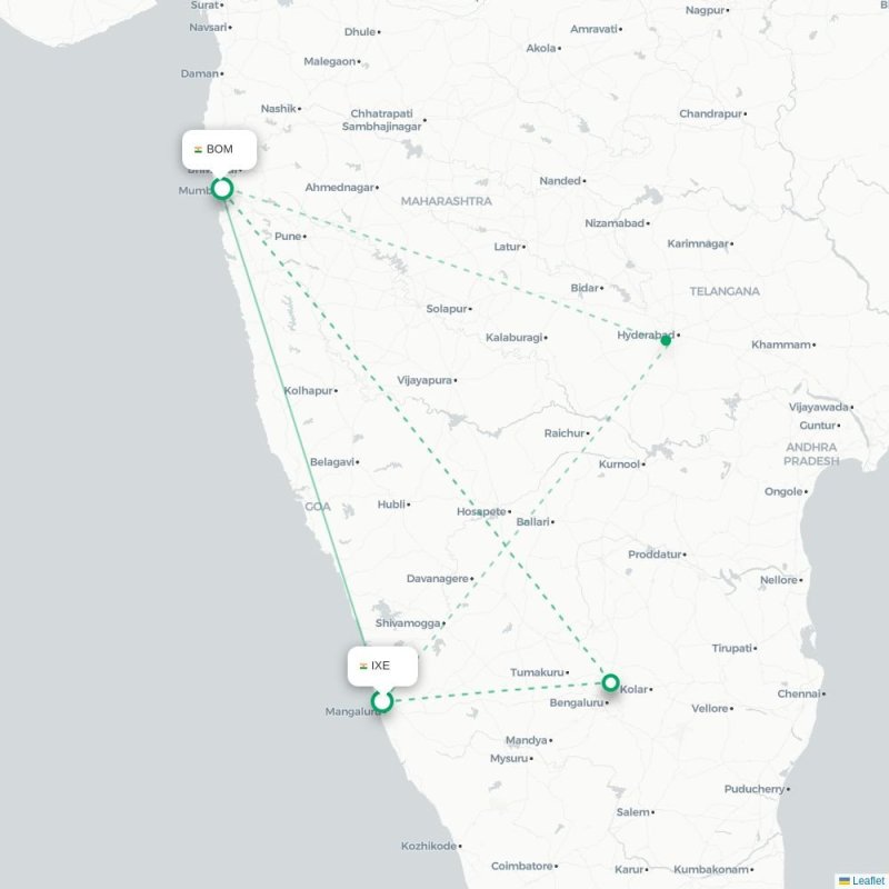 IXE - BOM route map
