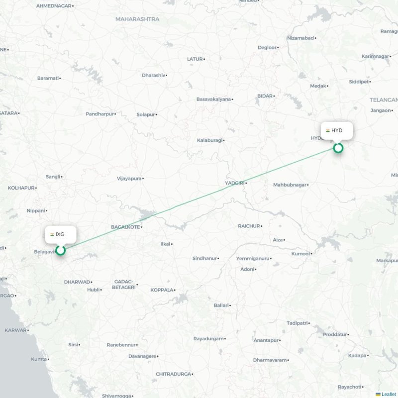 IXG - HYD route map