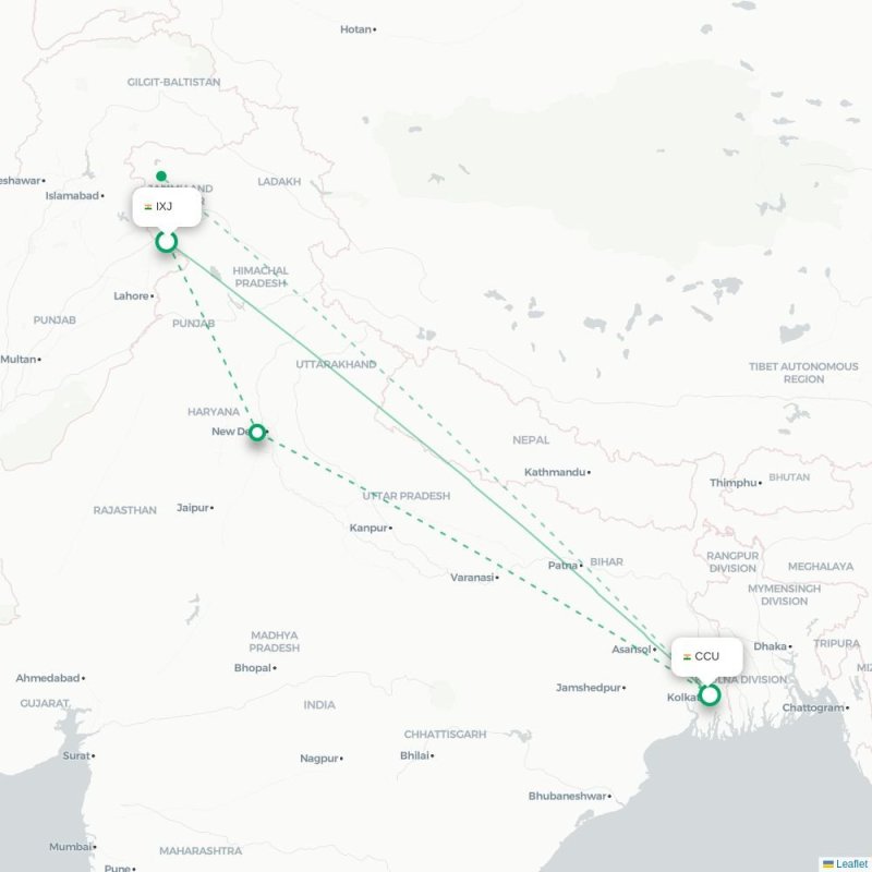 IXJ - CCU route map