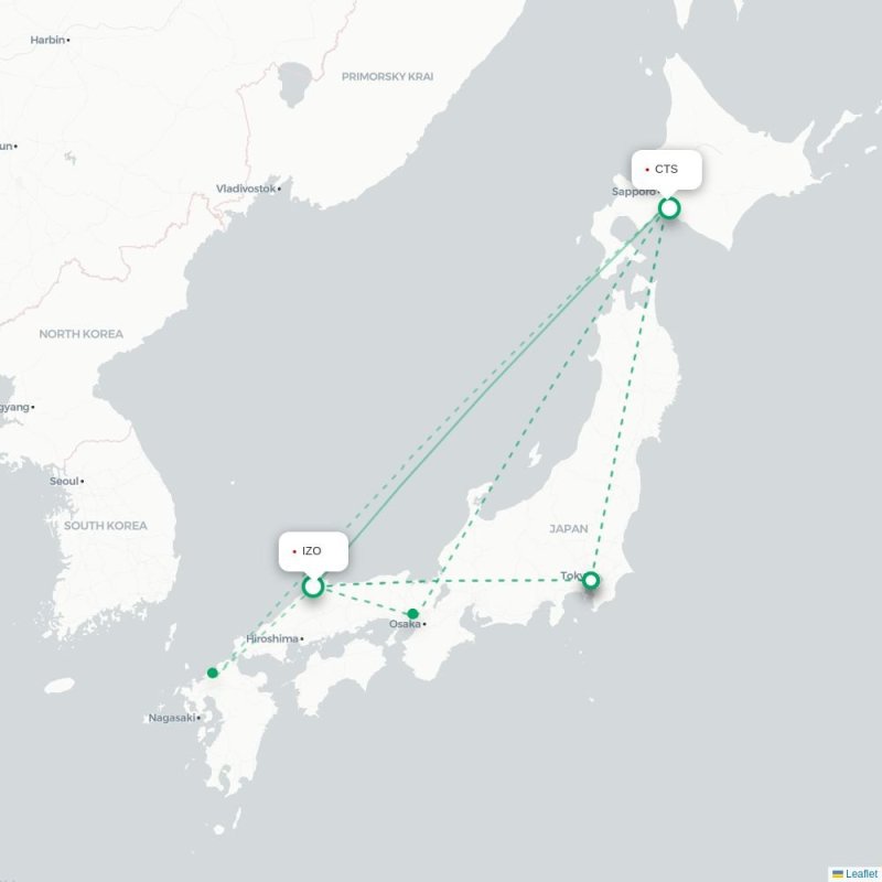 IZO - CTS route map