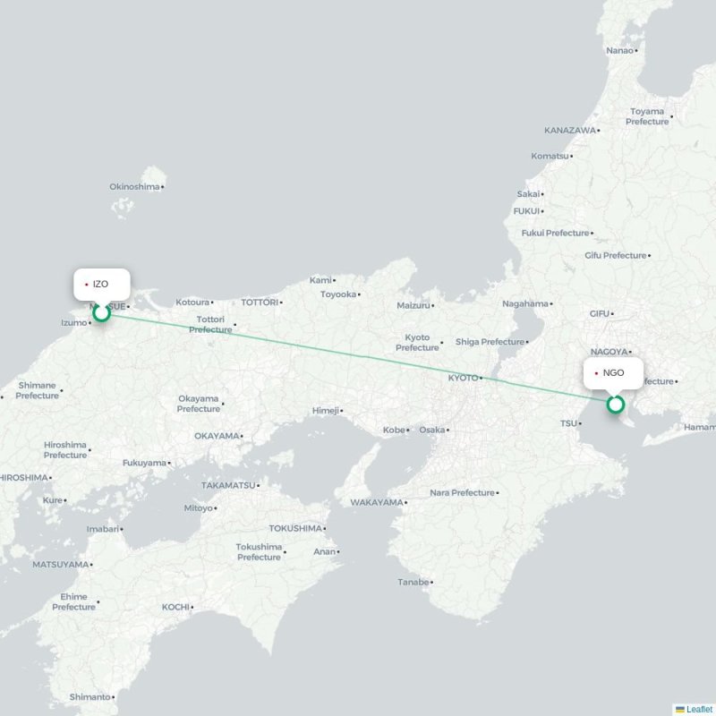 IZO - NGO route map