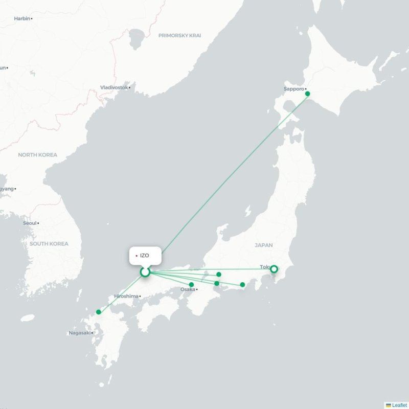 IZO - OKI route map