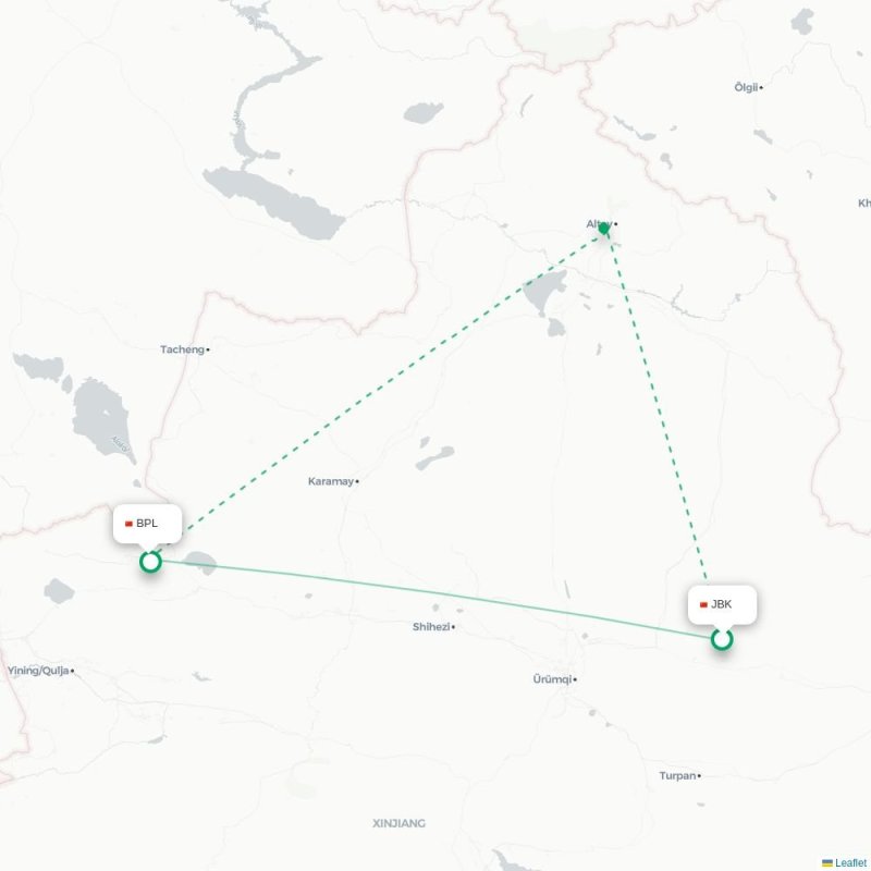 JBK - BPL route map