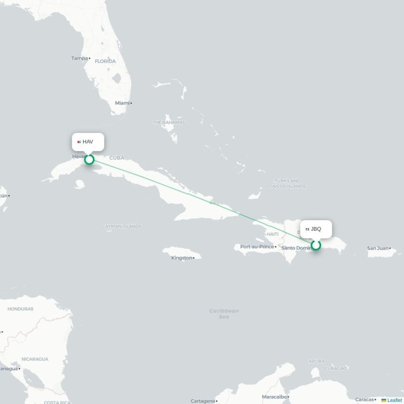 JBQ - HAV route map