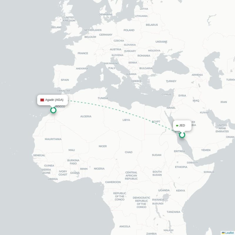 JED - AGA route map