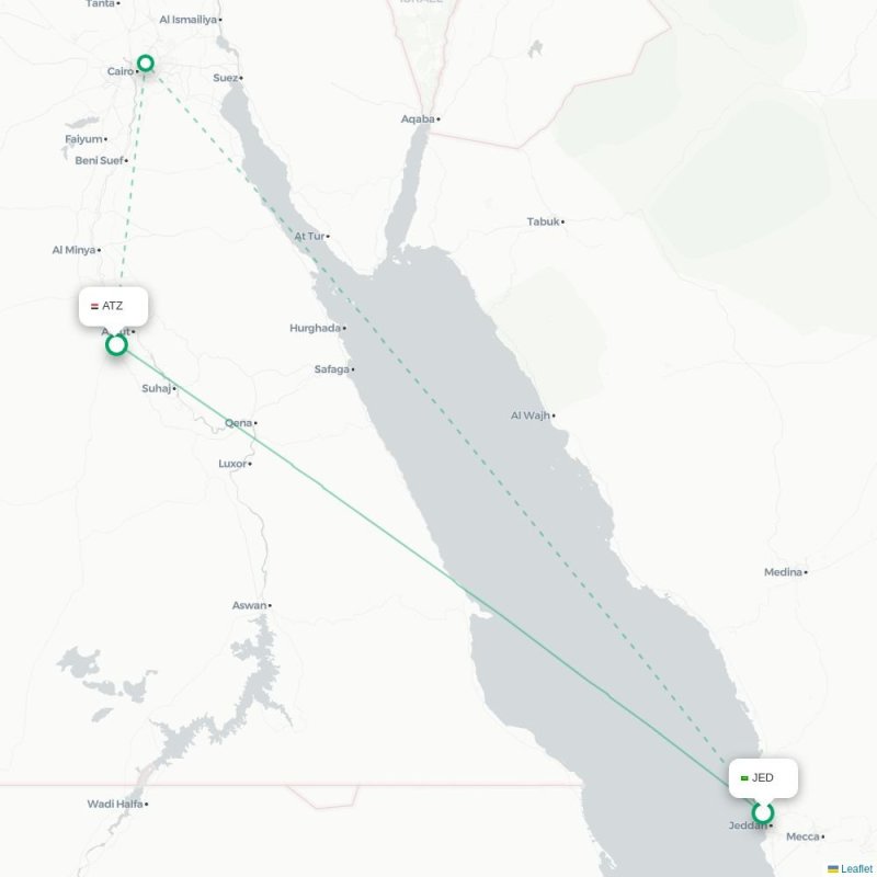 JED - ATZ route map
