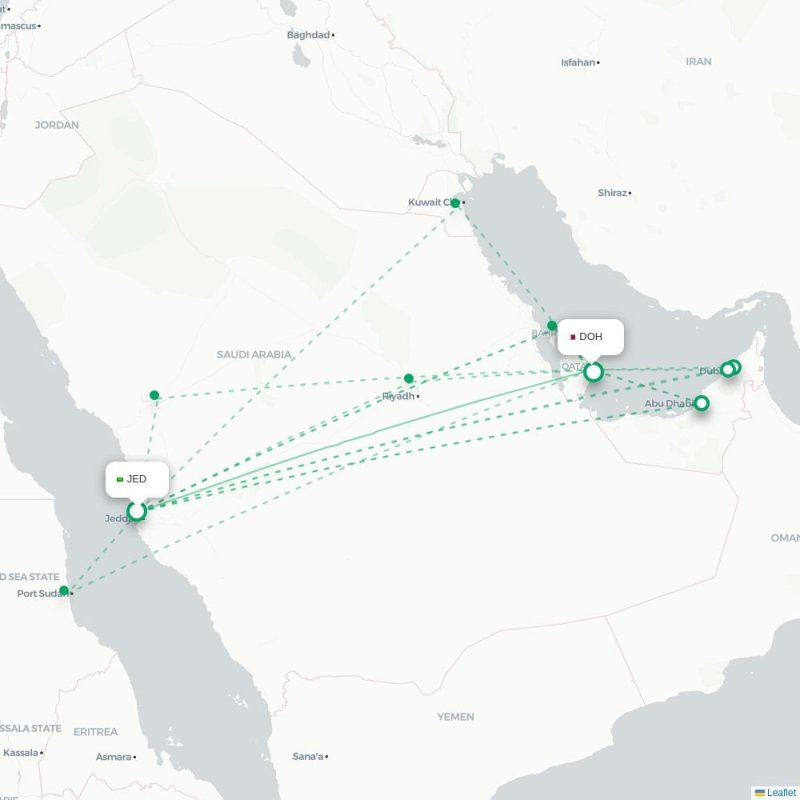 JED - DOH route map