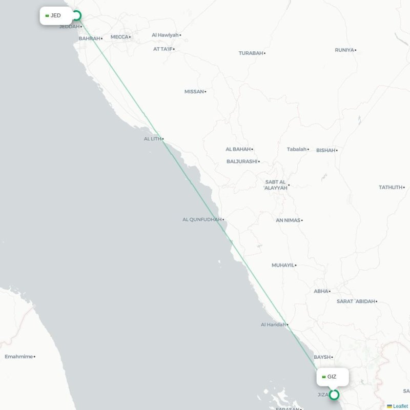 JED - GIZ route map