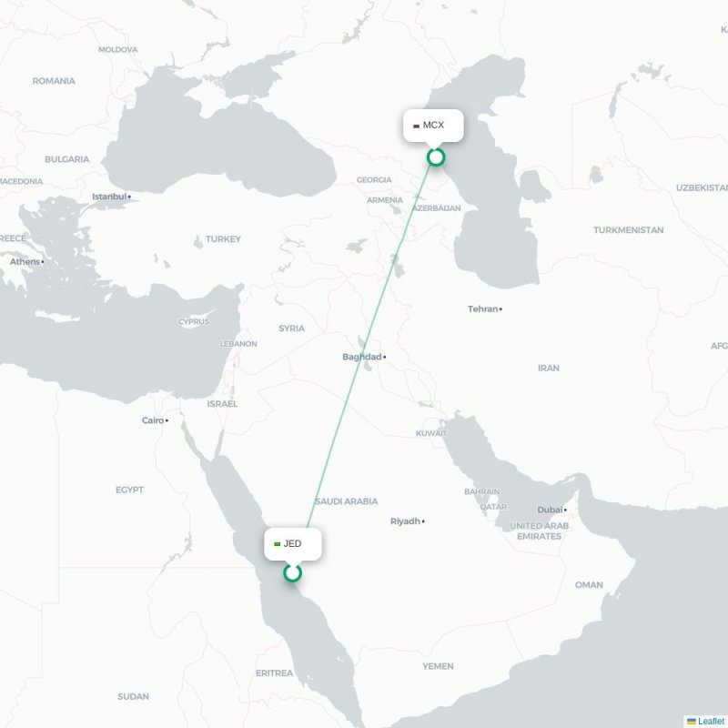 JED - MCX route map