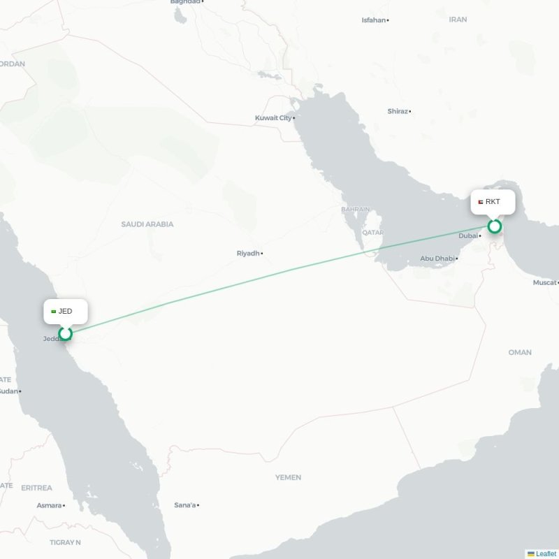 JED - RKT route map