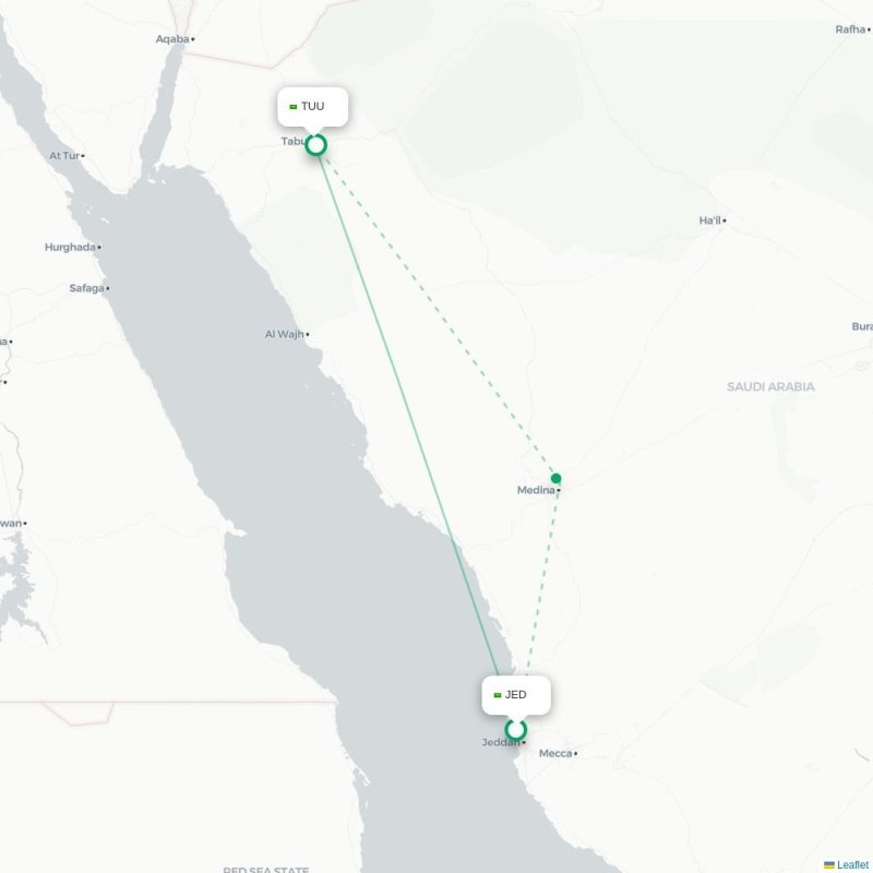 JED - TUU route map