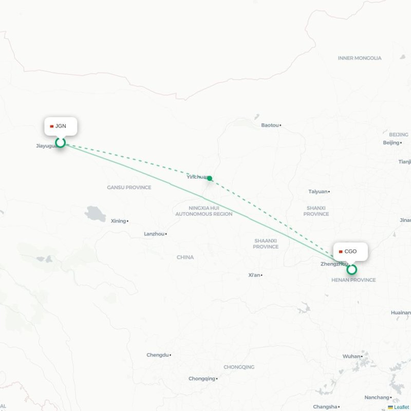 JGN - CGO route map
