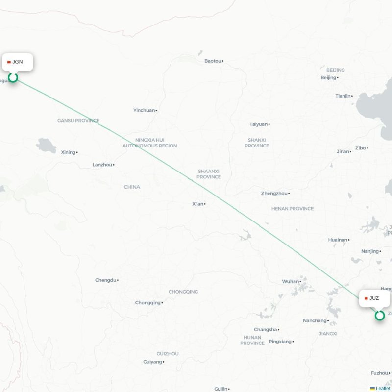 JGN - JUZ route map