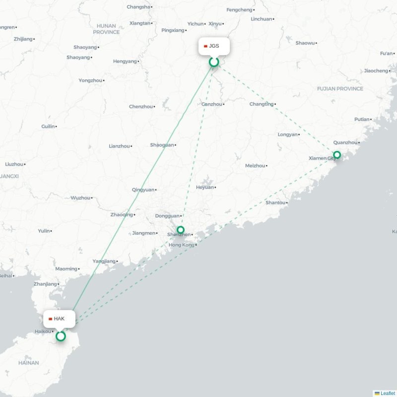 JGS - HAK route map