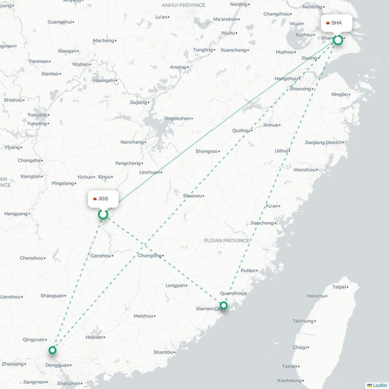 JGS - SHA route map