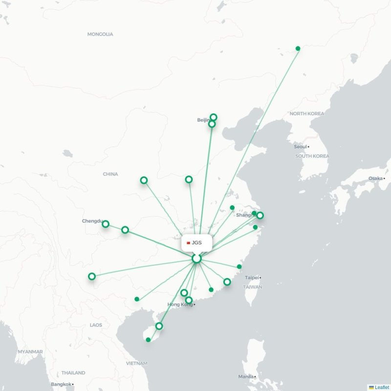 JGS - ZUH route map