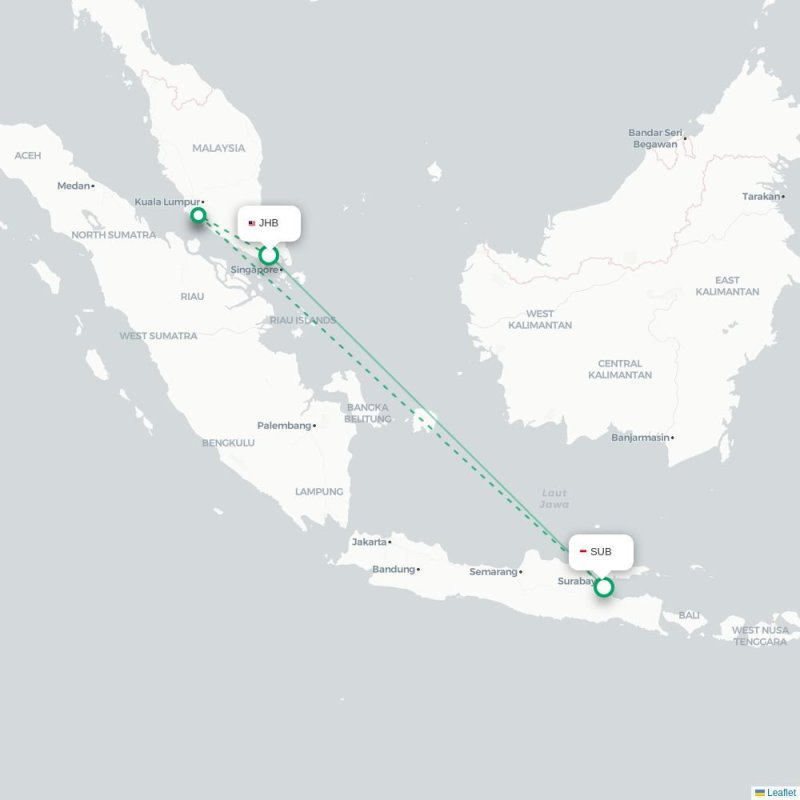 JHB - SUB route map