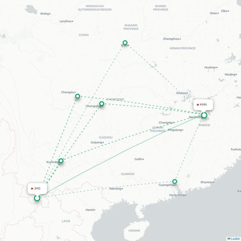 JHG - KHN route map